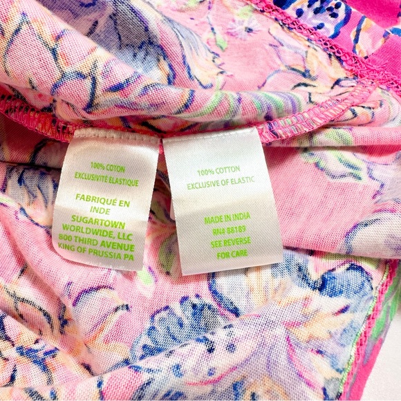 Lilly Pulitzer Lessa Top, Pink Isle Last Bud Not Least - Picture 13 of 14